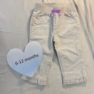 Gymboree - NWOT - pull on corduroy pants with star pattern.  Size 6-12 months